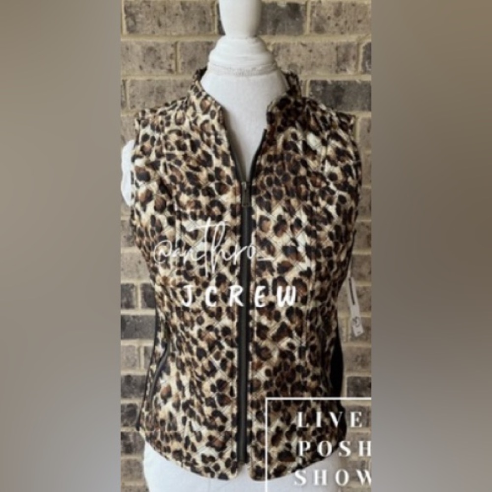 NWT Leopard Puffer Vest🎄